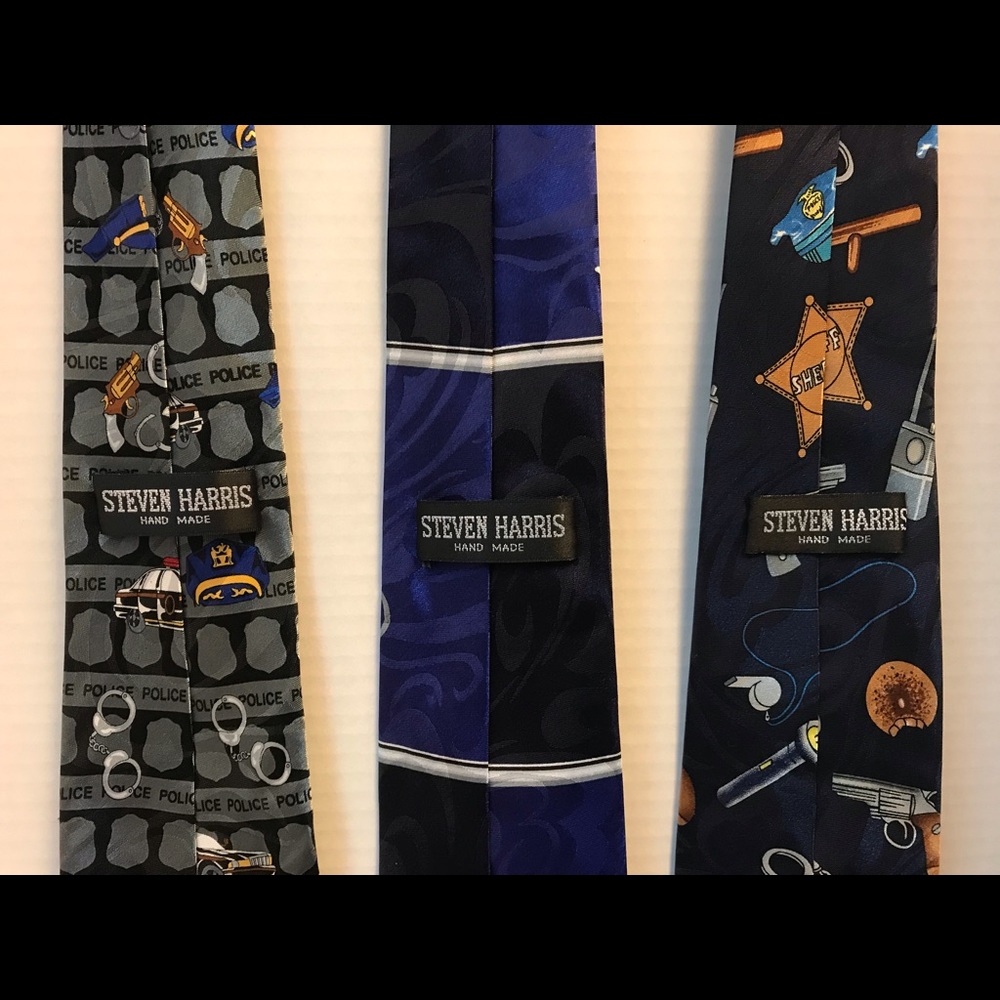 Three Steven Harris Ties with Police Themes - Picture 2 of 2